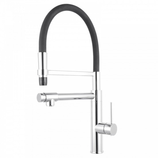 Brass Chrome Double Spout Kitchen/Laundry Sink Mixer Taps Swivel Kitchen Tapware